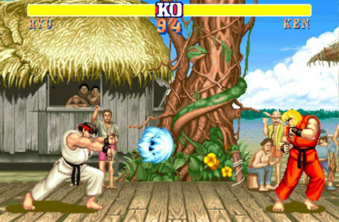 Ryu vs Ken on Street Fighter 2